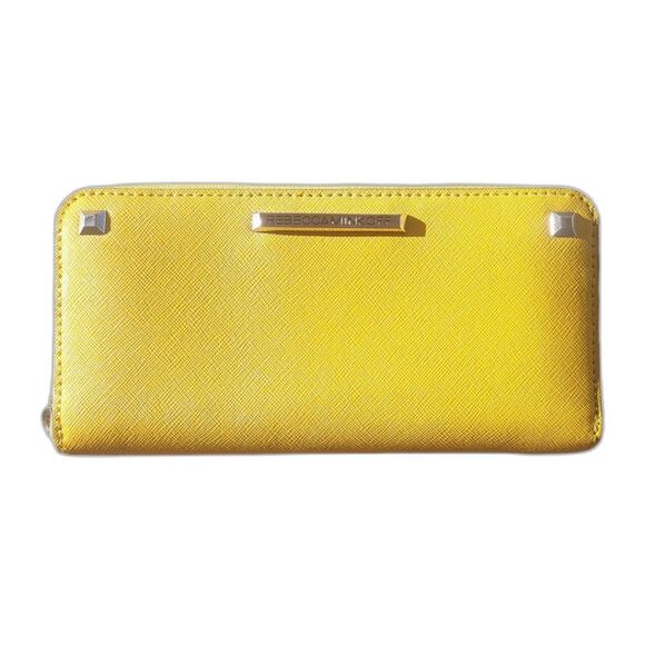 Rebecca Minkoff Zip Wallet Marigold Yellow - Picture 1 of 5